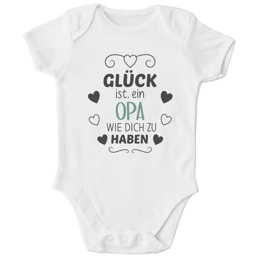 Baby Body Kurzarm "Glück dich als Opa zu haben"