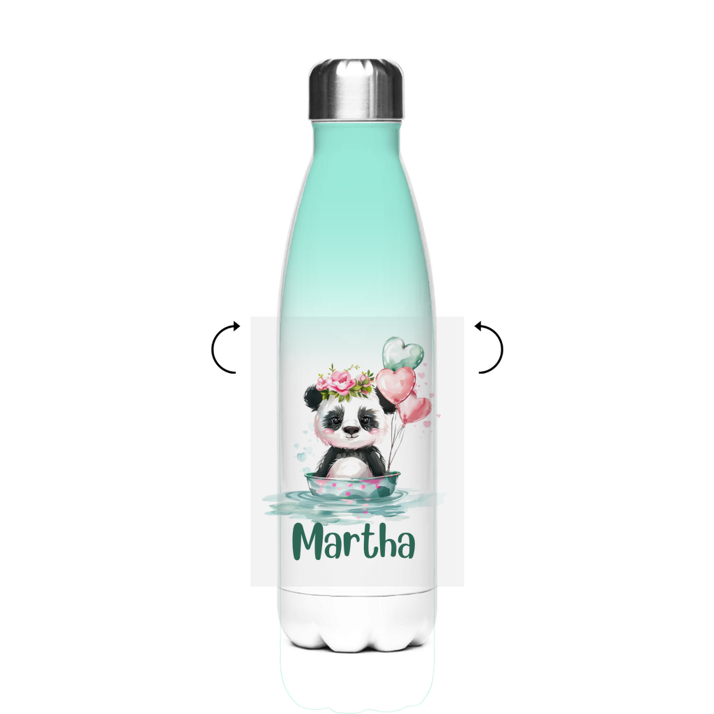 Thermo Trinkflasche für Kinder – Grüne Tierchen Motive