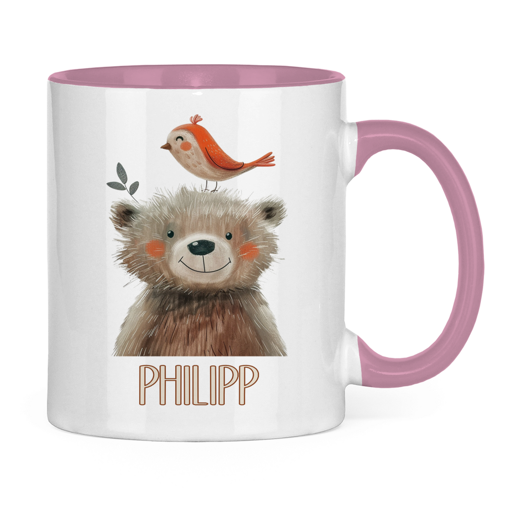 Kindertasse personalisiert – Keramiktasse mit Tieren und Namen