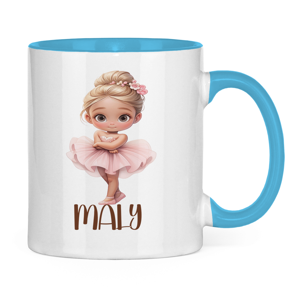 Kindertasse personalisiert – Ballerina Tasse mit Namen für Mädchen