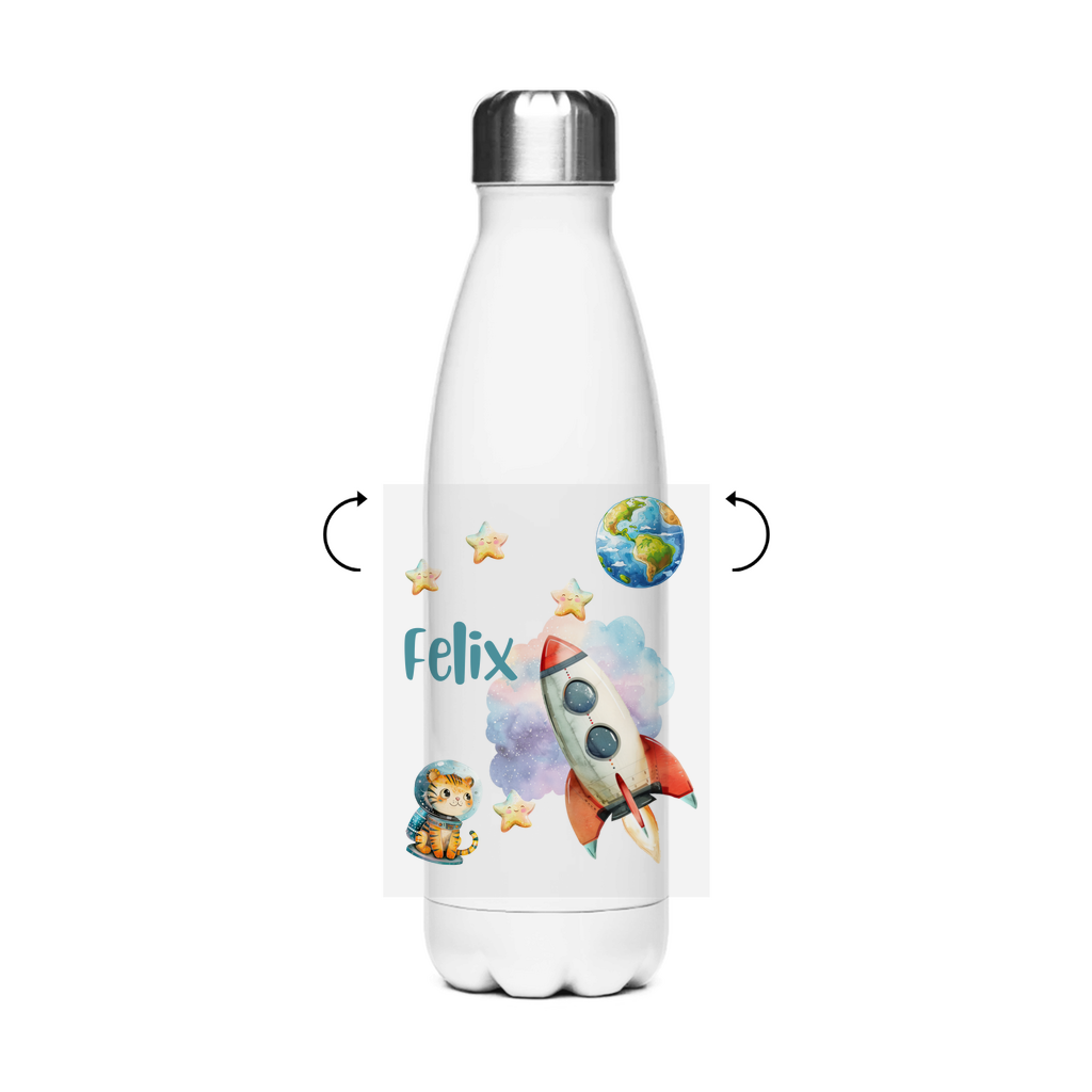 Thermo Trinkflasche für Kinder – Weltall Motiv