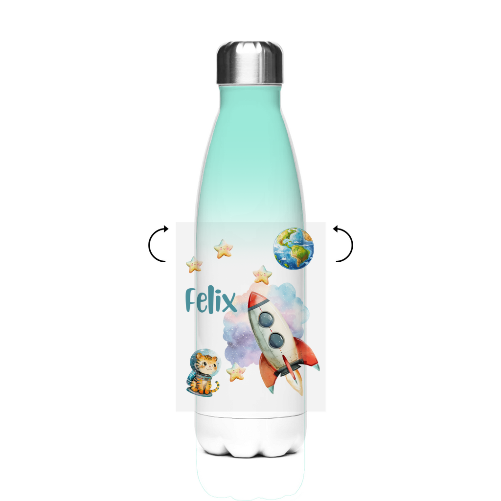 Thermo Trinkflasche für Kinder – Weltall Motiv