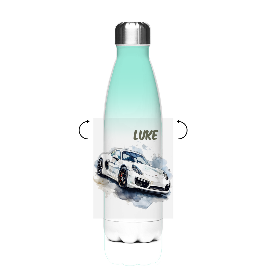 Thermo Trinkflasche für Kinder – Auto & Rennwagen Motiv