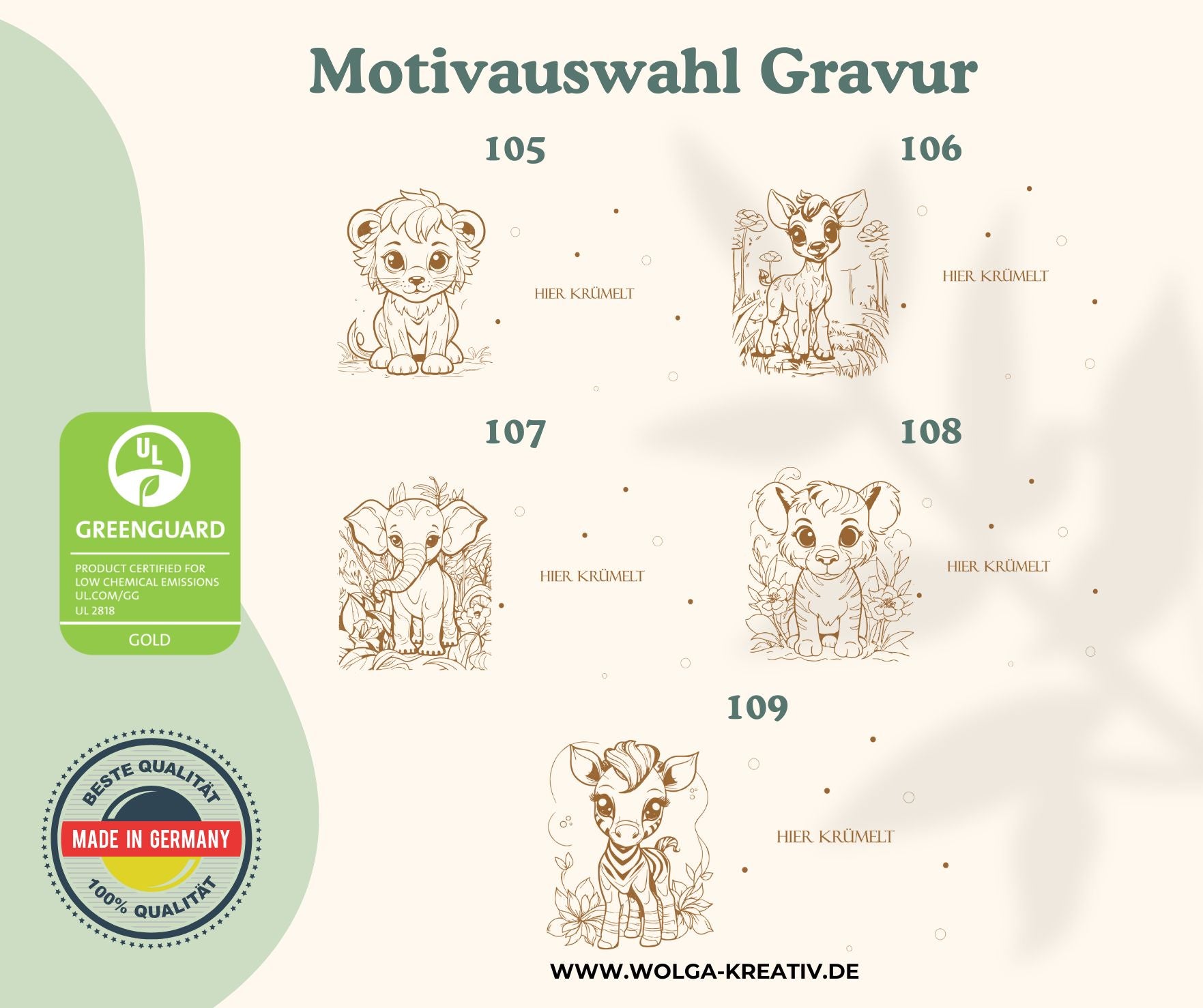 Personalisiertes Frühstücksbrettchen Kinder – Dschungeltiere mit Gravur (Löwe, Tiger, Zebra & Elefant)