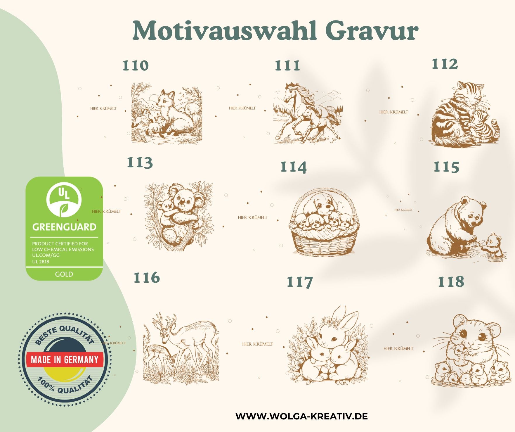 Personalisiertes Frühstücksbrettchen Kinder – Tierfamilien Gravur (Fuchs, Pferd, Hamster, Bär, Katze & Hund)