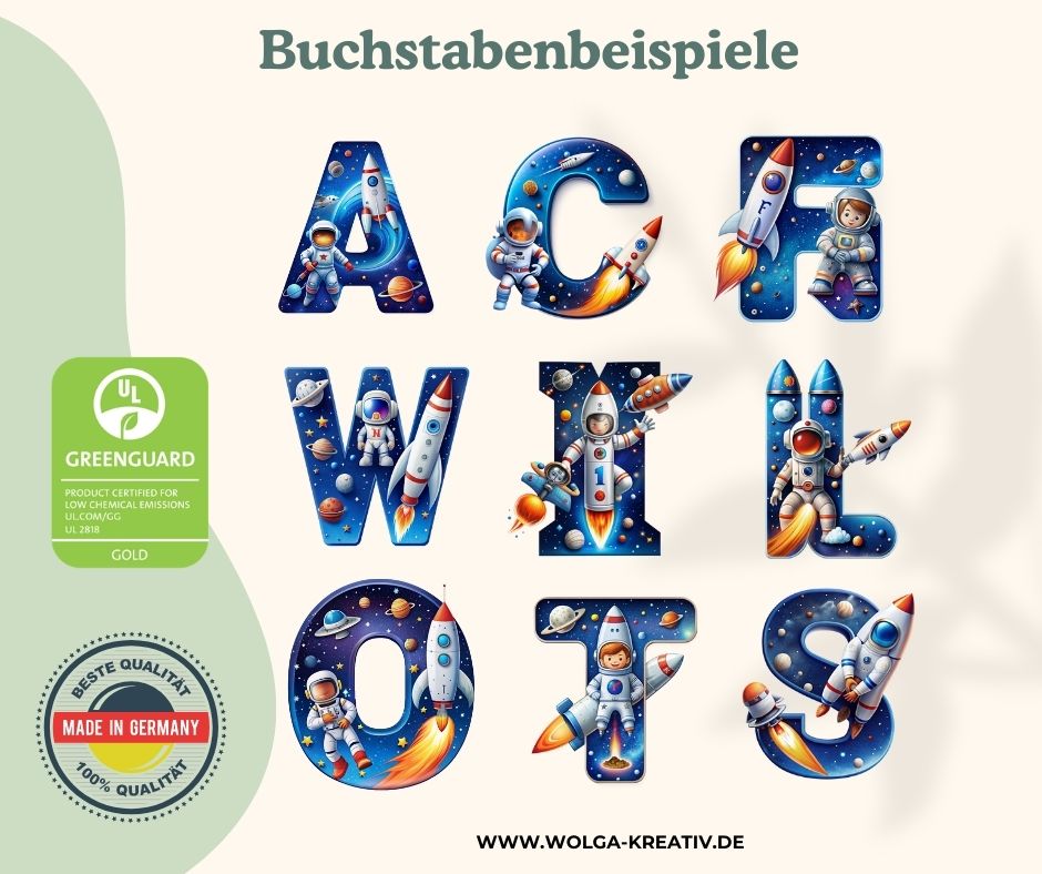 Brotdose mit Namen für Kindergarten Astronaut Design