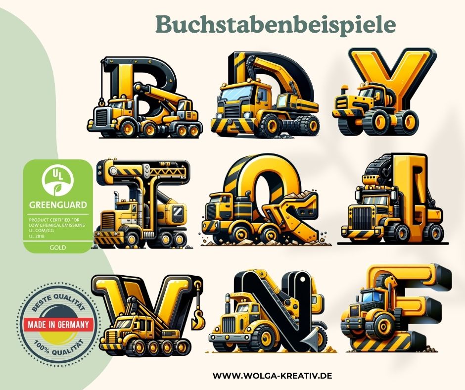 Brotdose Schule personalisiert mit Baustellenfahrzeugen