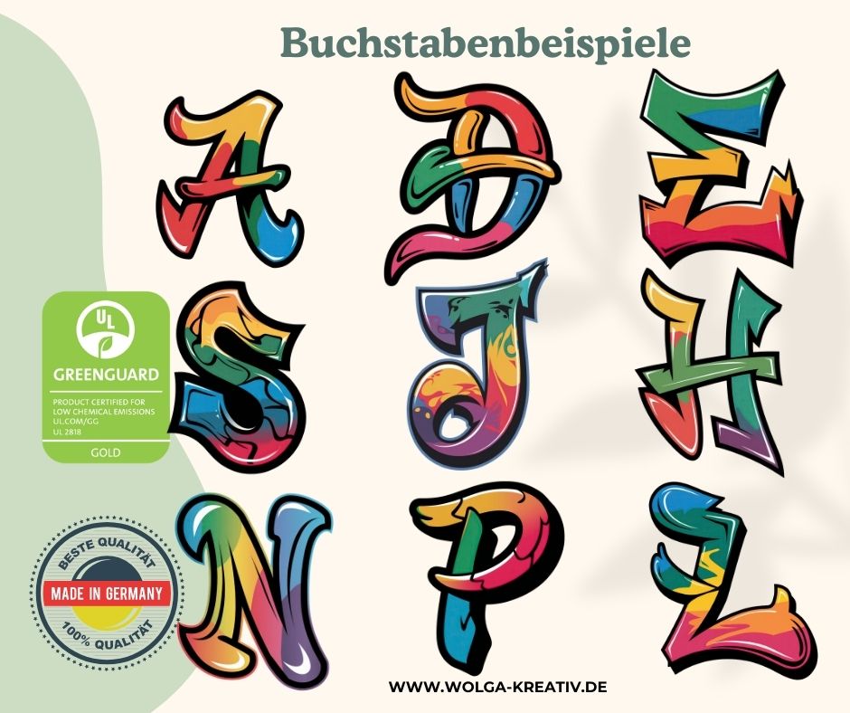 Kapuzenhandtuch Baby personalisiert mit Graffiti Motiven und Namen