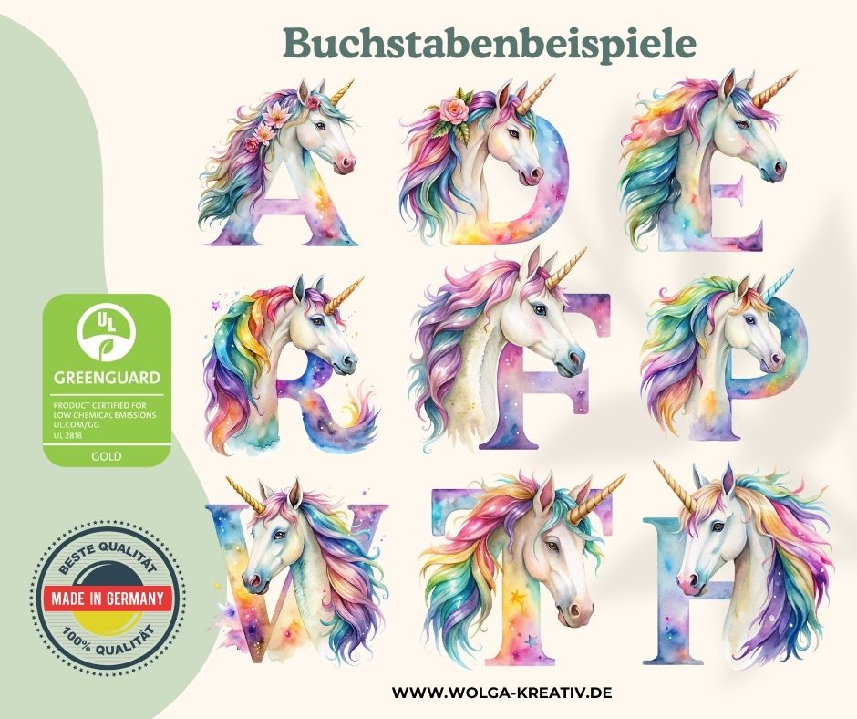 Jausenbrett Holz personalisiert für Kinder mit Einhorn Motiv