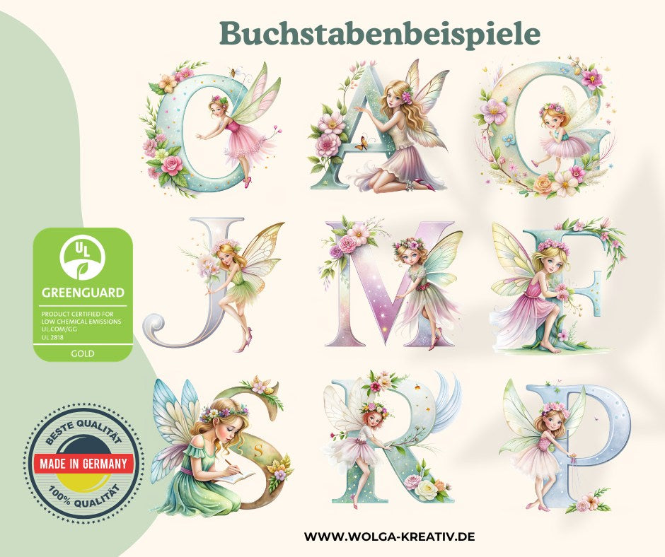 Kinder Thermosflasche 500 ml aus Edelstahl mit Fee Design und personalisiertem Namen