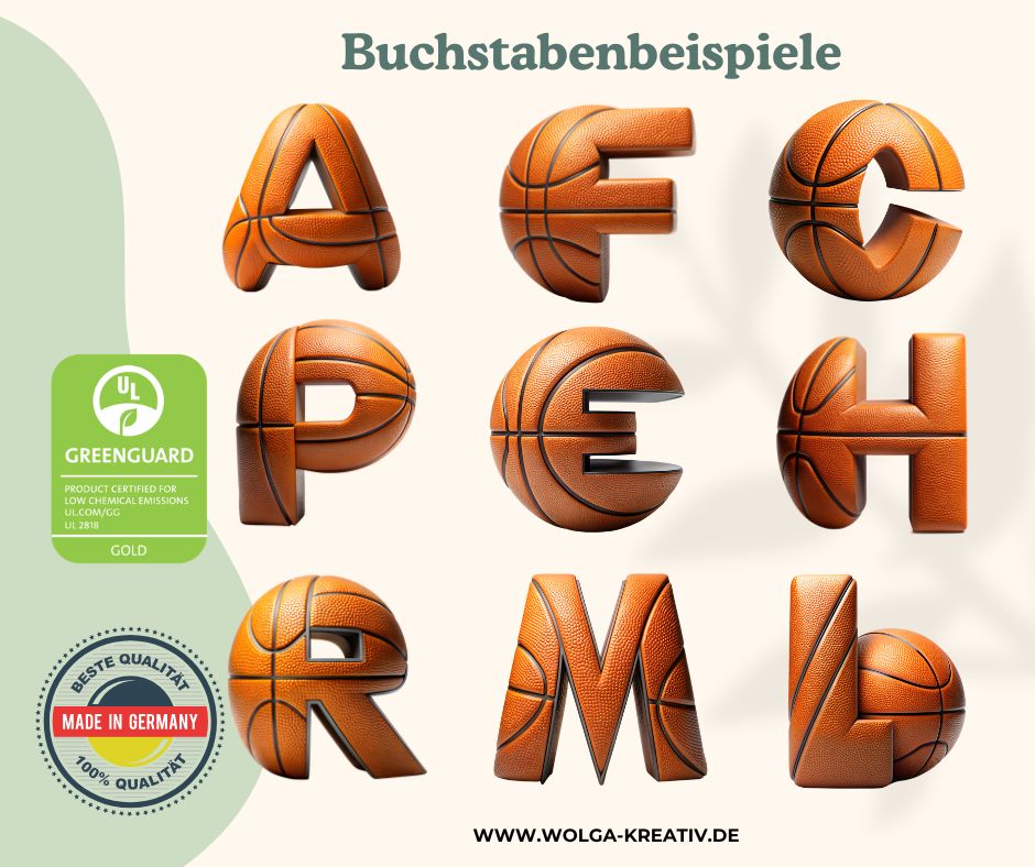 Leichte Metalltasse mit Namen für Kinder und Jugendliche im Basketball Look