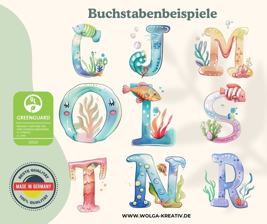 Brotdose mit Namen für Kindergarten im Ozean Stil