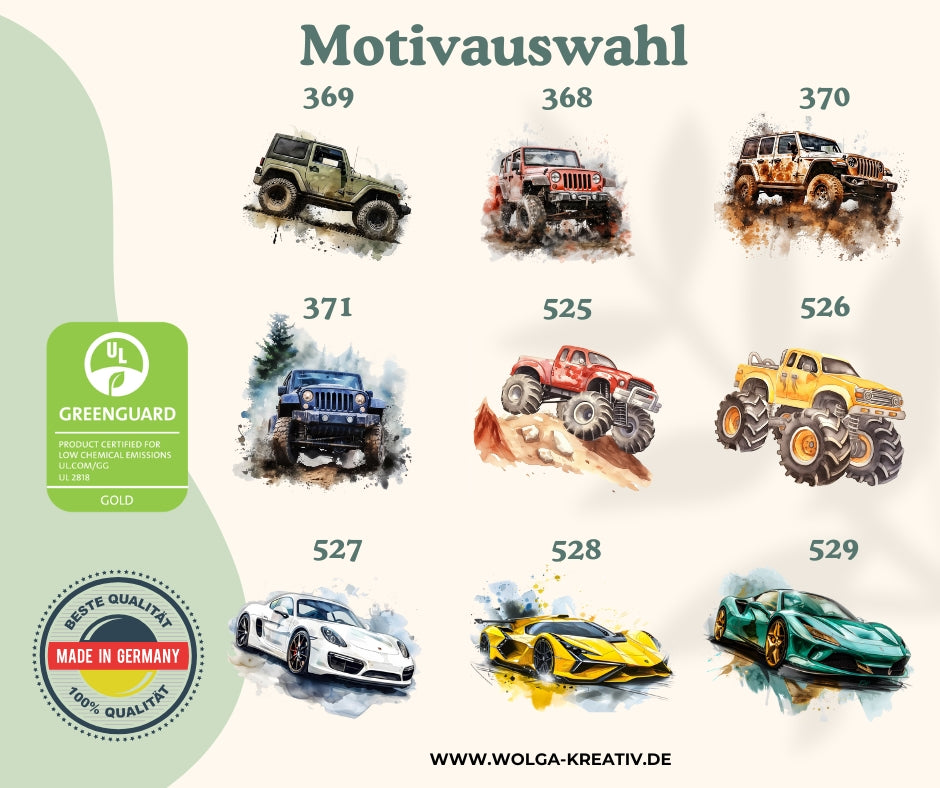 Zeugnismappe Auto & Rennwagen personalisiert A4