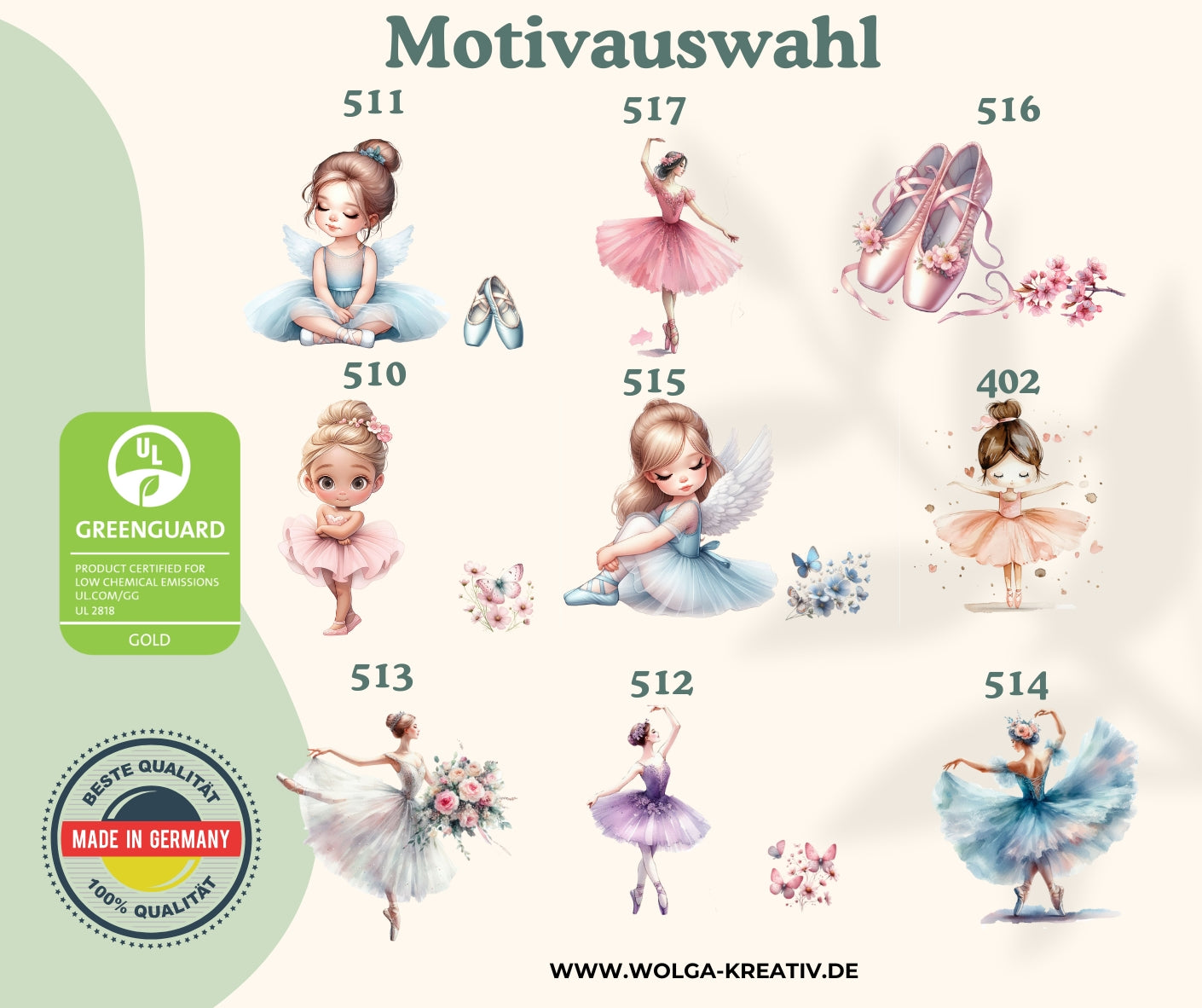 Personalisiertes Holzbrettchen Kinder – Ballerina Motiv mit Name