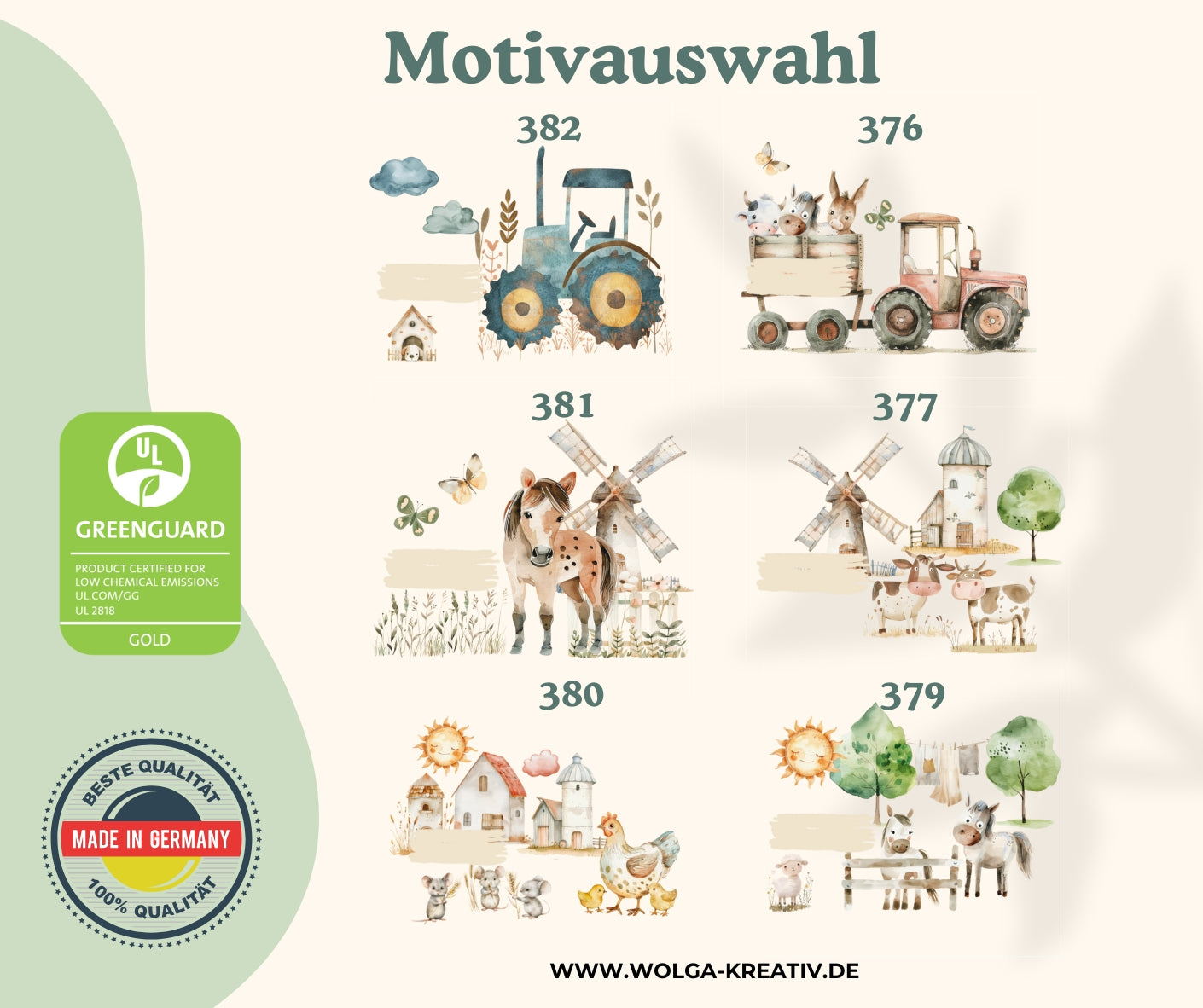 Personalisiertes Holzbrettchen Kinder – Bauernhof Motiv mit Name