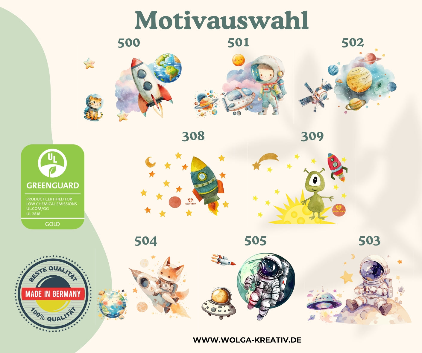 Personalisiertes Holzbrettchen Kinder – Weltall Motiv mit Name