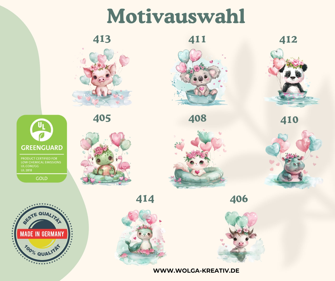 Babydecke personalisiert Tiere grün weich hochwertig für Babybett und Kinderwagen