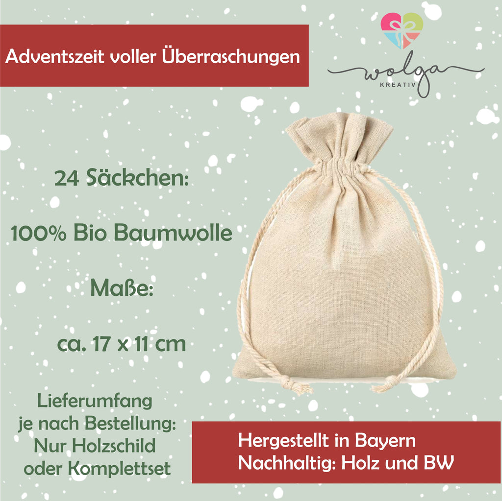Kinder Adventskiste mit Namen skandinavisch Design Hasen