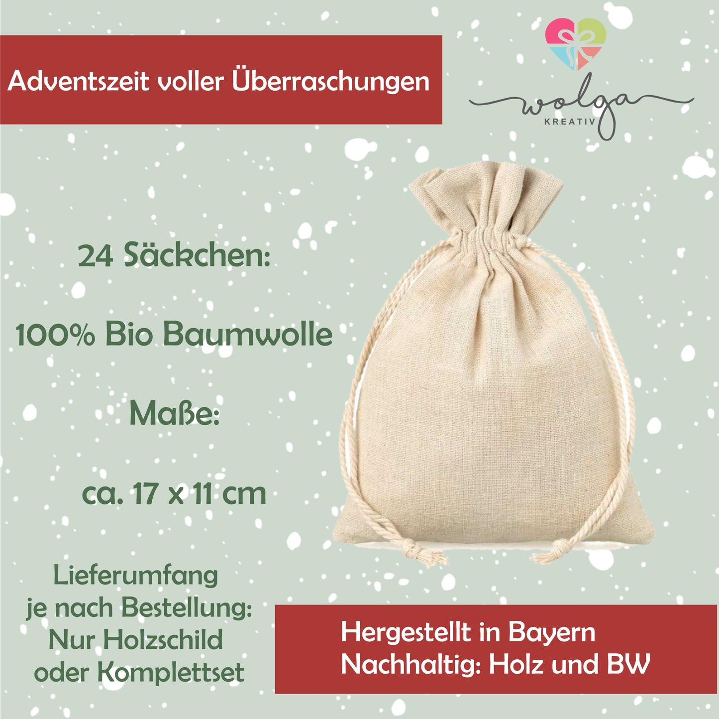 Adventskiste mit Namen zum Befüllen Schneemann Weihnachtsmann