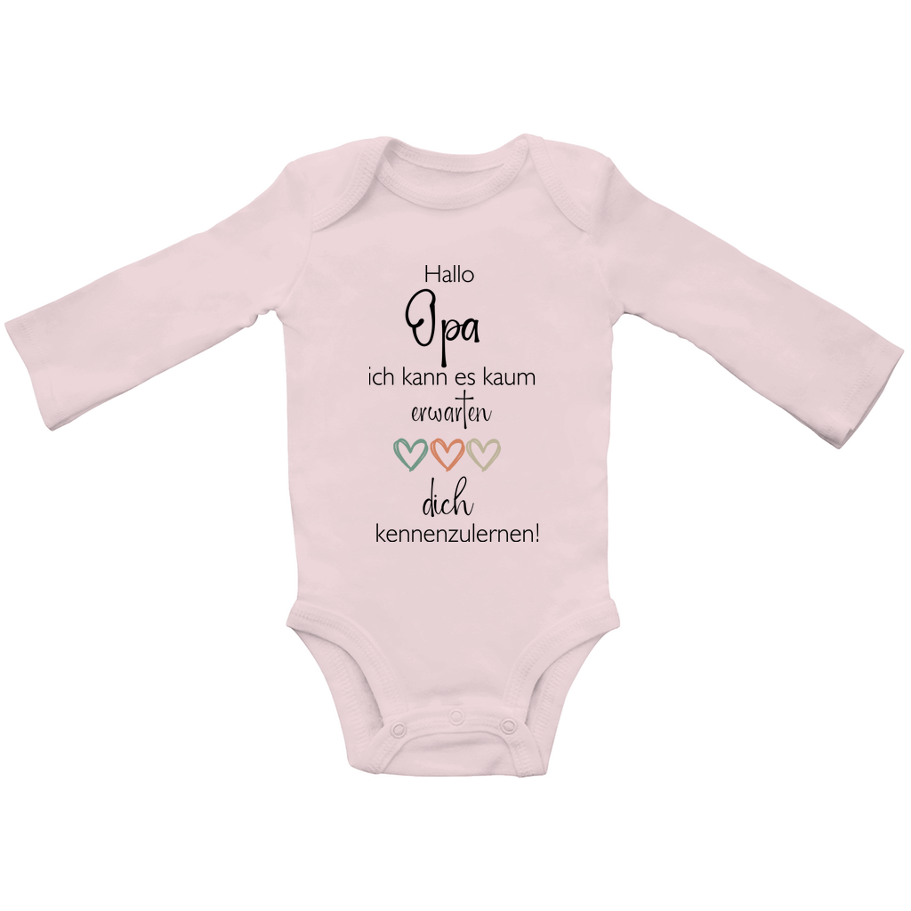 Baby Body Langarm "Schwangerschaft verkünden Opa"