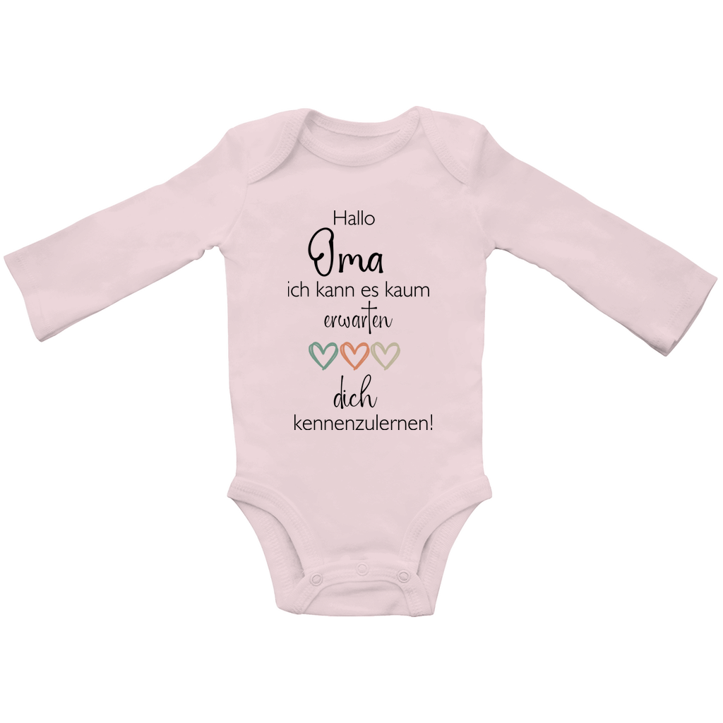 Baby Body Langarm "Schwangerschaft verkünden Oma"