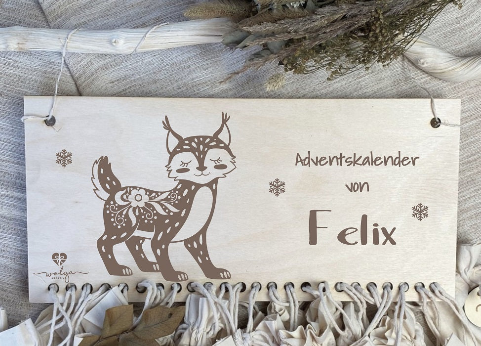 Individualisierter Adventskalender für Groß und Klein Luchs