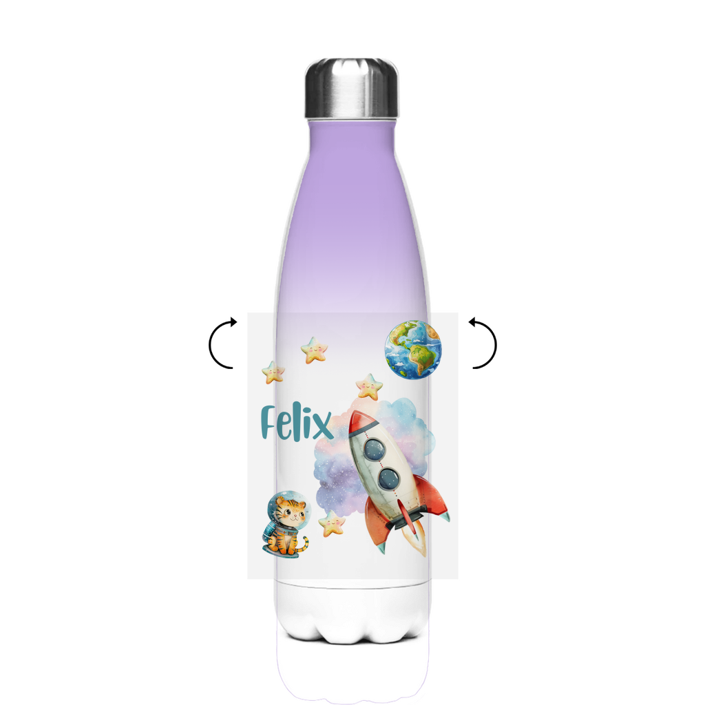 Thermo Trinkflasche für Kinder – Weltall Motiv