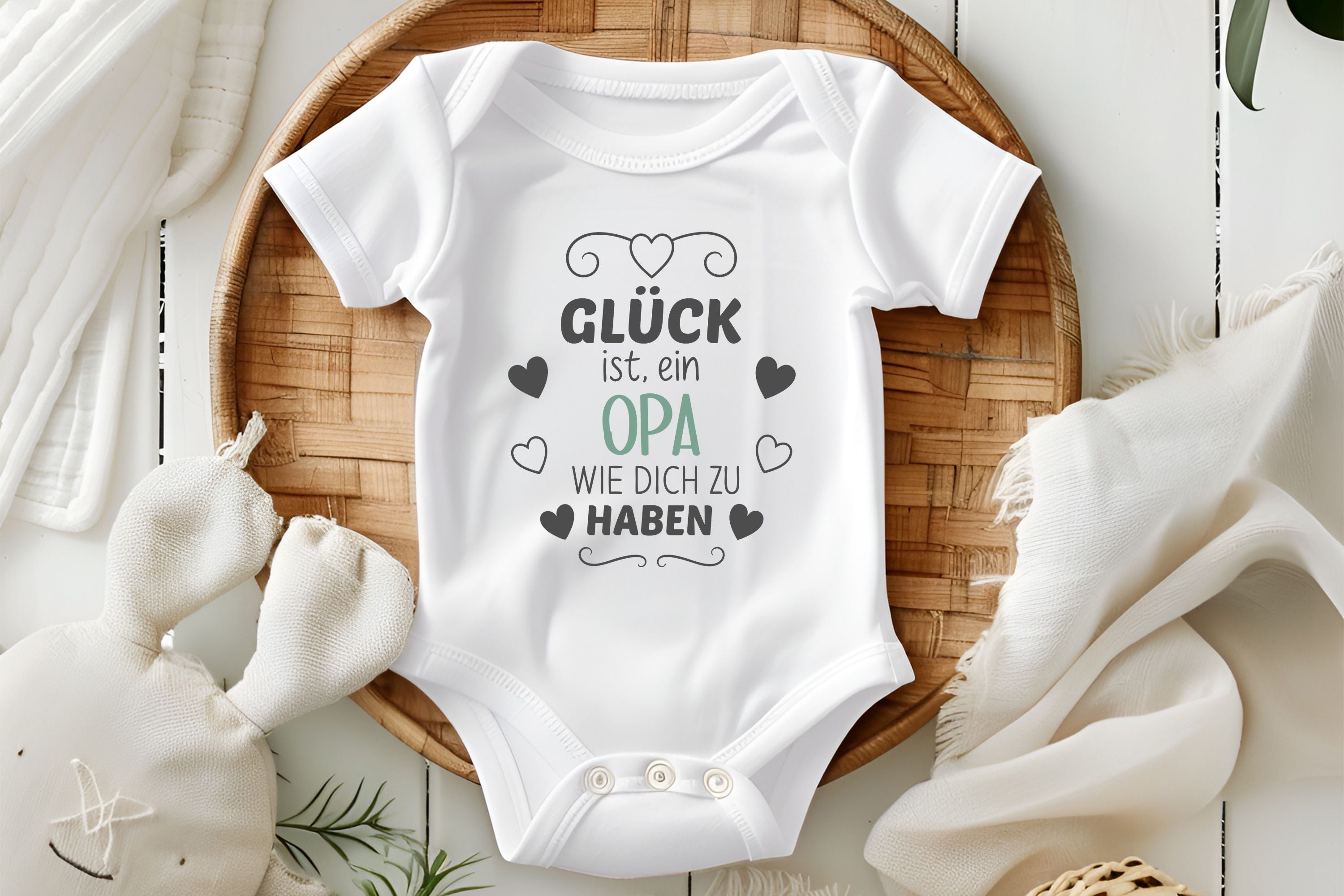 Baby Body Kurzarm "Glück dich als Opa zu haben"