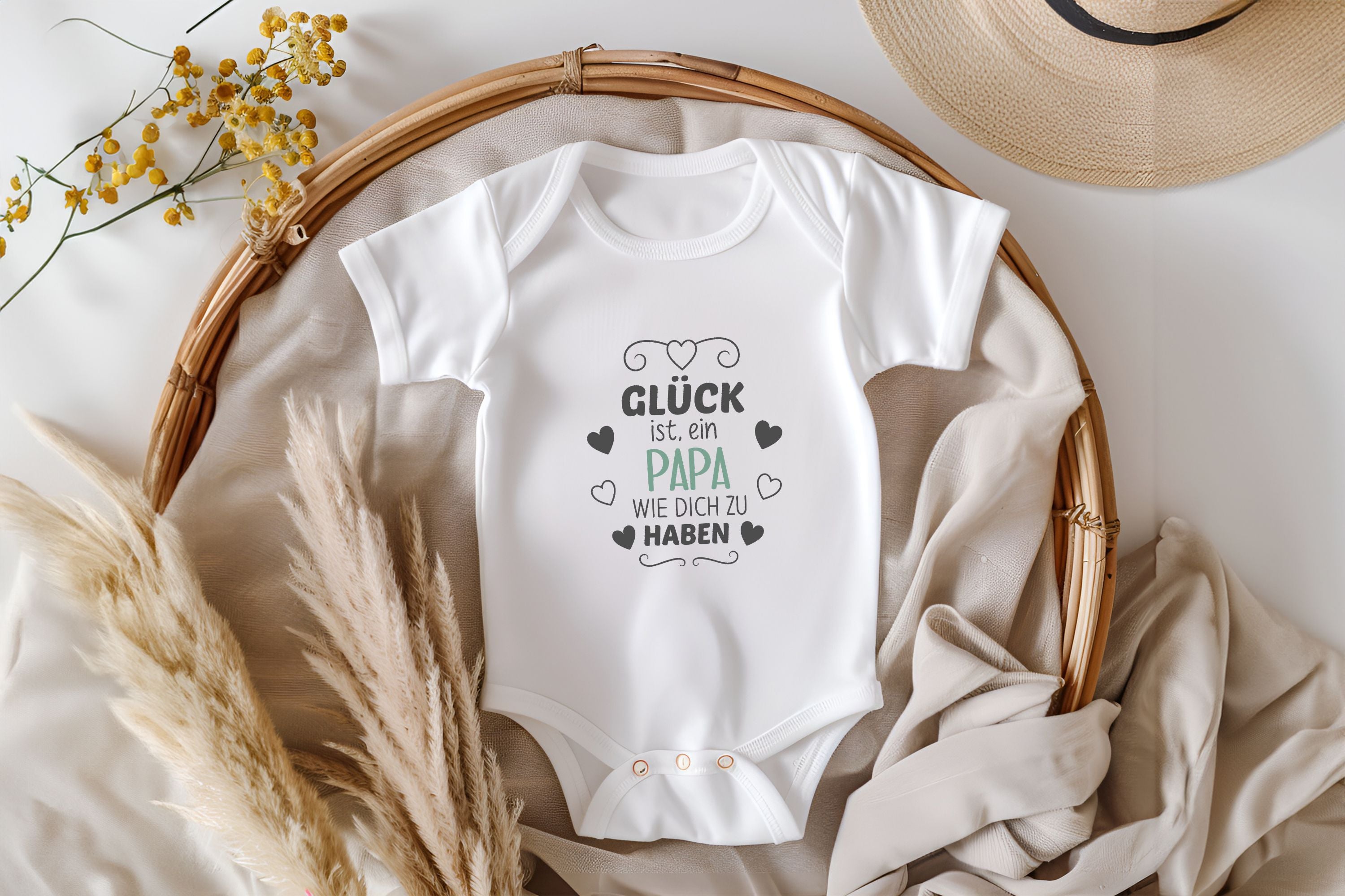 Baby Body Kurzarm "Glück dich als Papa zu haben"