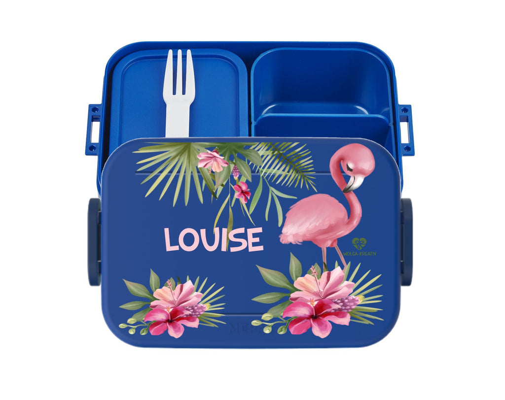 personalisierte Brotdose mädchen schule flamingo wolga-kreativ