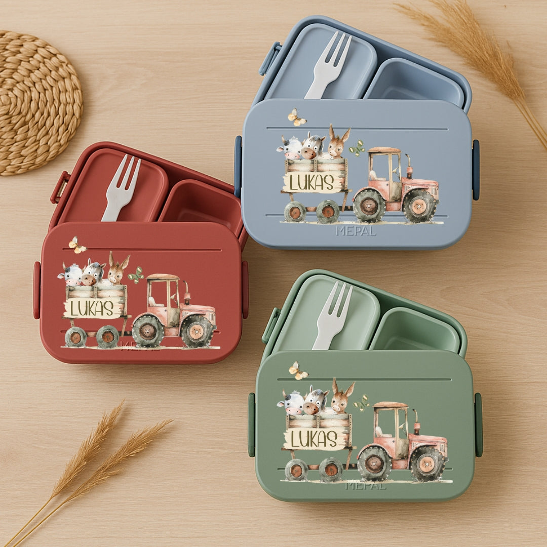 Brotdose Kinder Bauernhof – Lunchbox mit Name