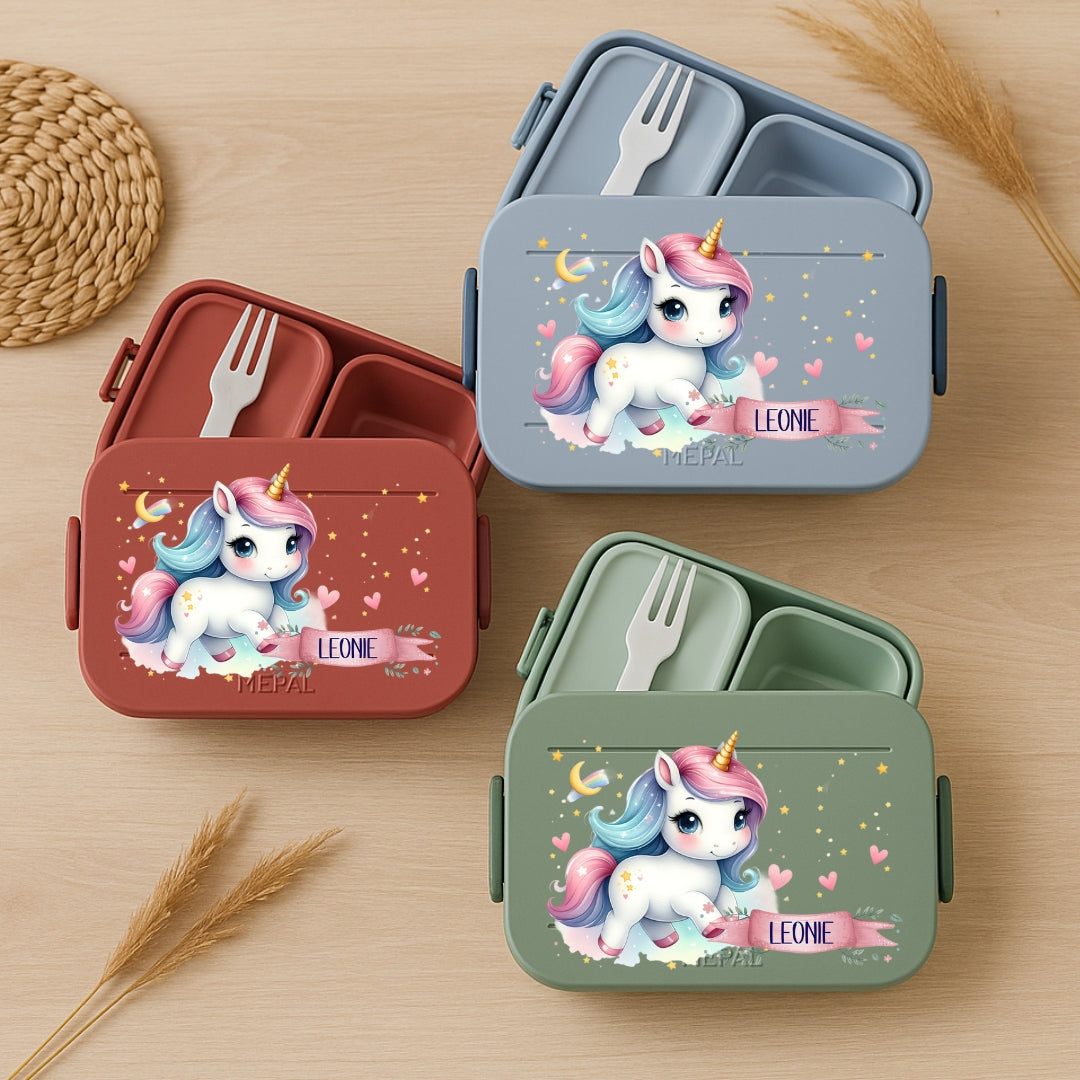 Vesperdose Mepal mit Einhorn Motiven