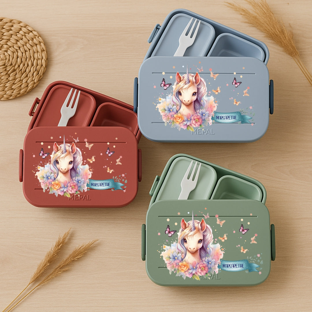 Vesperdose Mepal mit Einhorn Motiven
