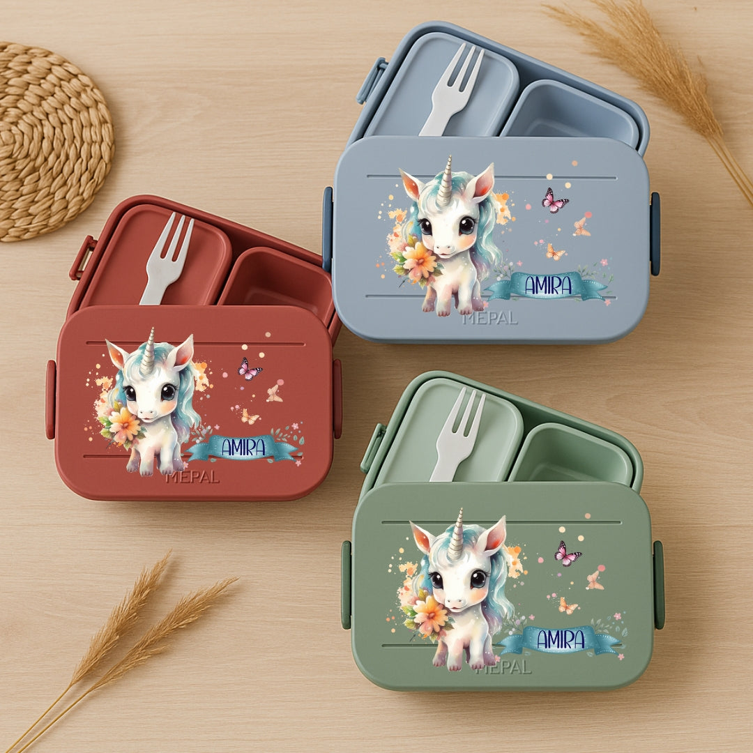 Vesperdose Mepal mit Einhorn Motiven