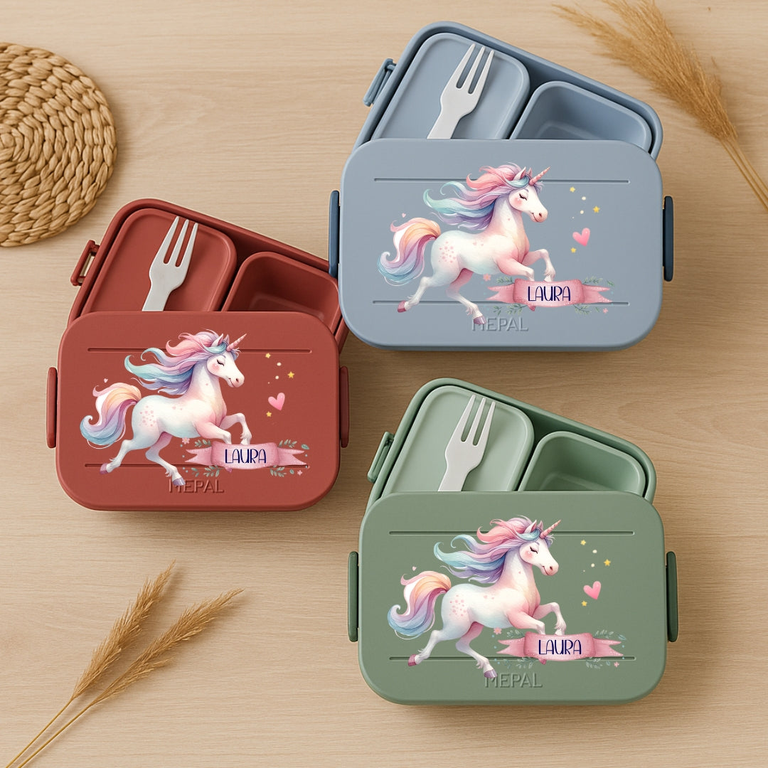 Vesperdose Mepal mit Einhorn Motiven