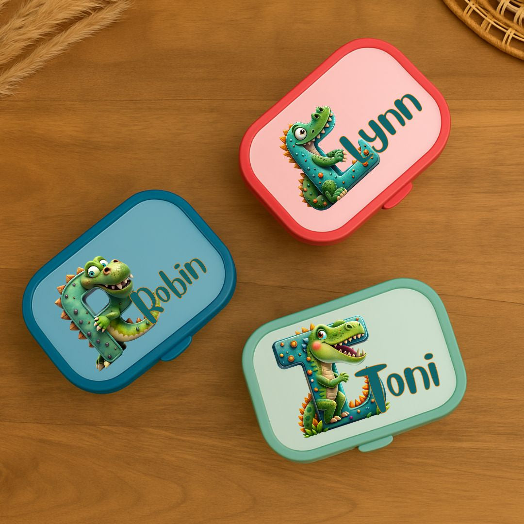 Personalisierte Mepal Campus Brotdose mit Namen Dino Motiv