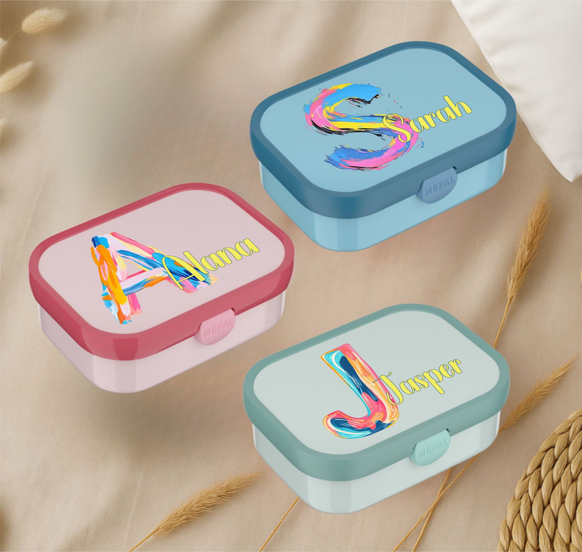 Personalisierte Mepal Campus Brotdose mit Namen Ölmalerei Motiv