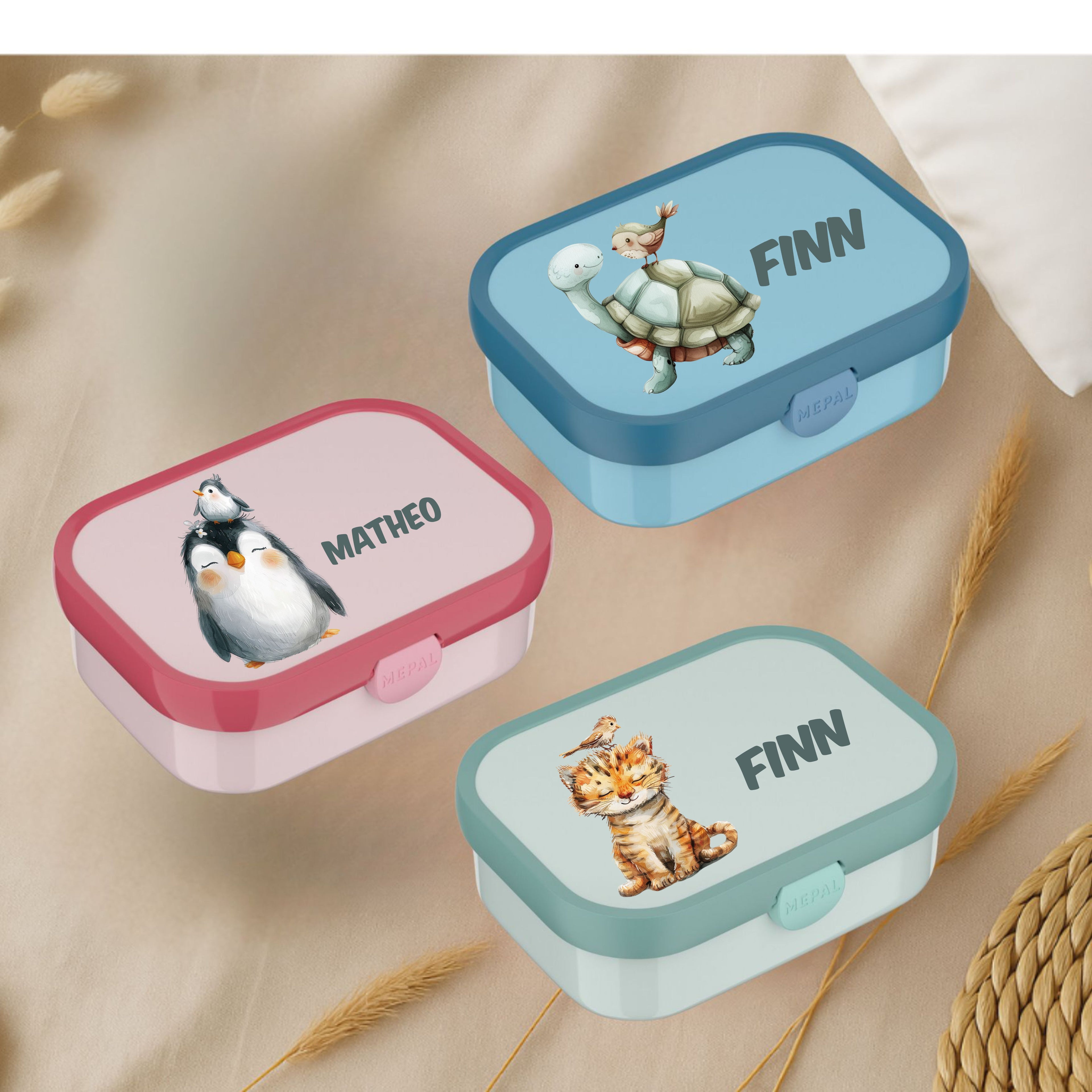 wolga-kreativ lunchbox Zoo Tiere mit Namen