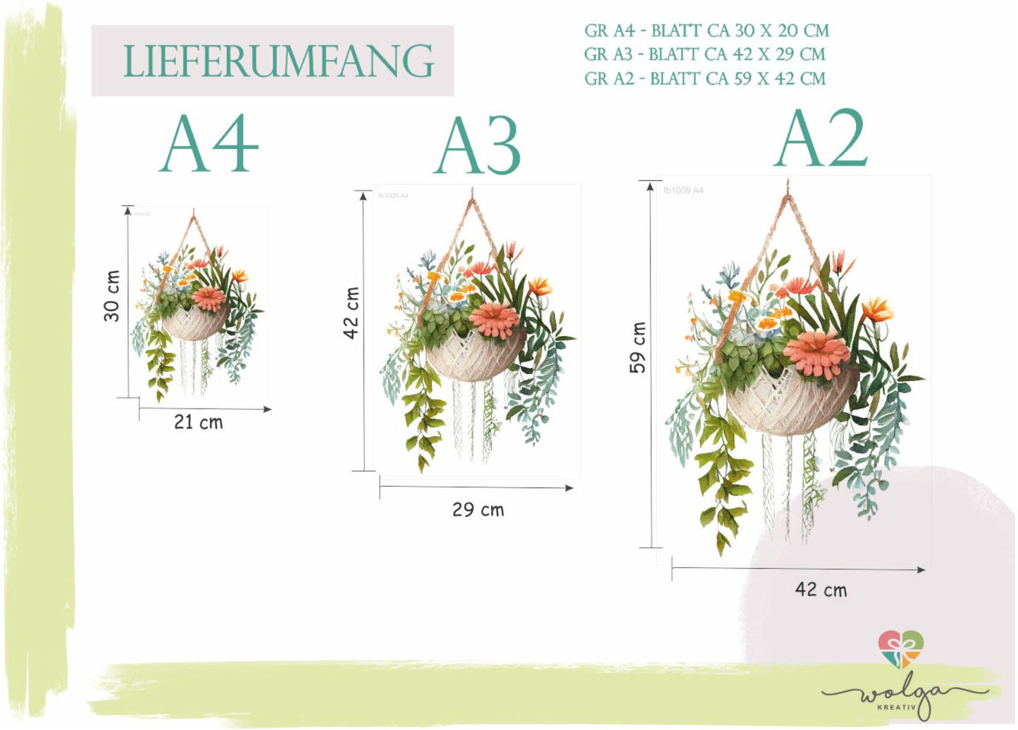 Fensteraufkleber bunte Hängeblumen