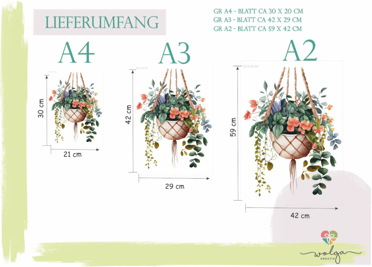 Fensteraufkleber hängende Blumen