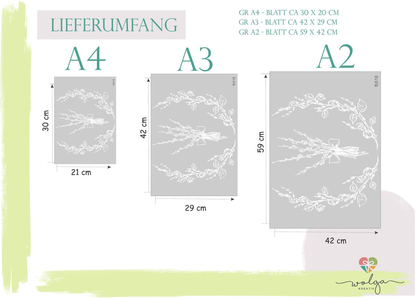 Fenstersticker Osterzweig Weidenkäzchen weiß