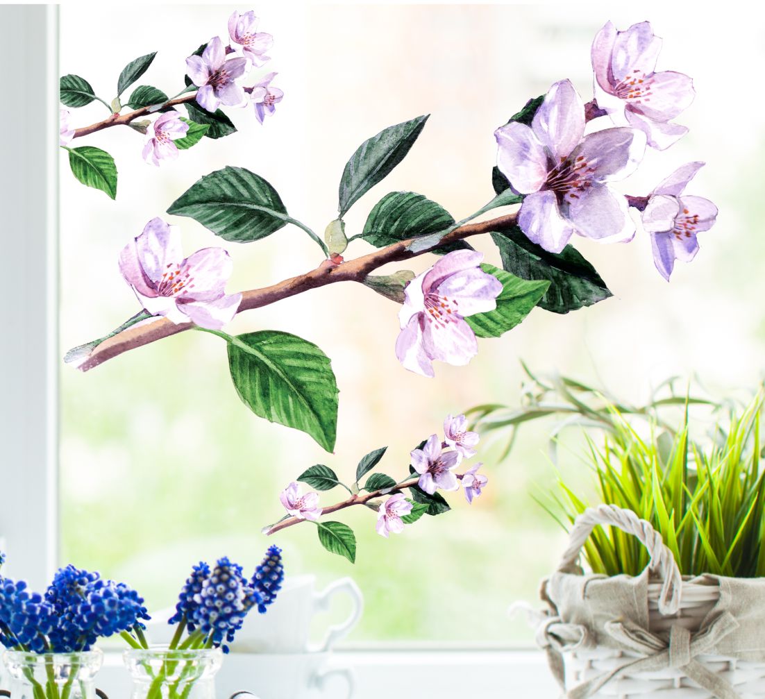 fensterbild fensteraufkleber blumen frühling deko wolga-kreativ