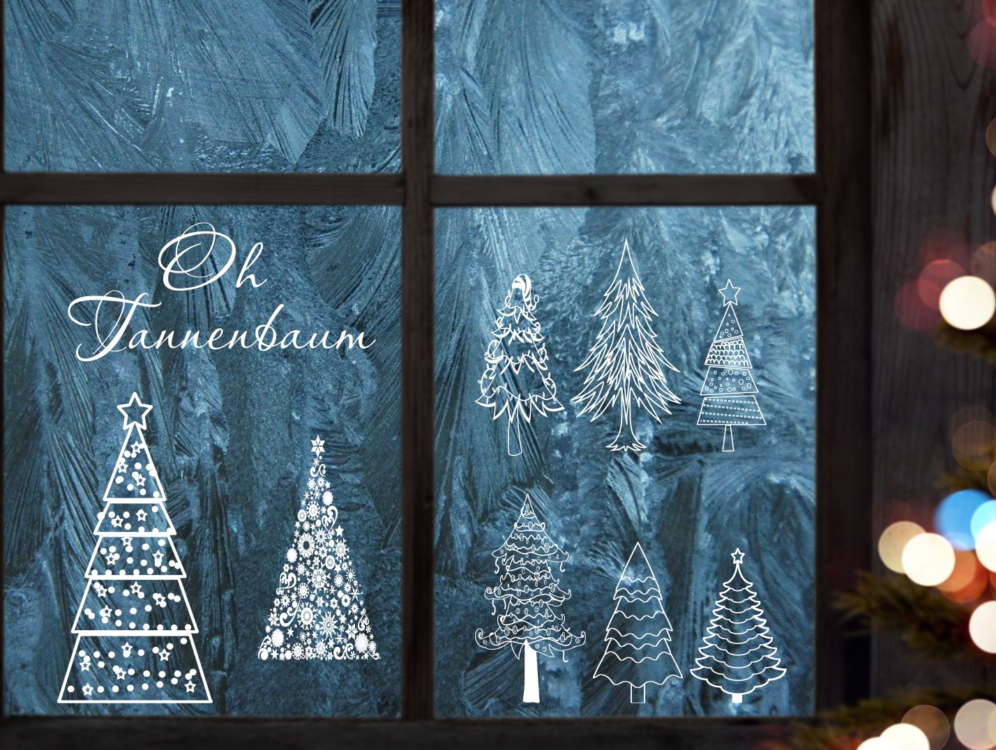 Fenstersticker Oh Tannenbaum B-Ware 50%