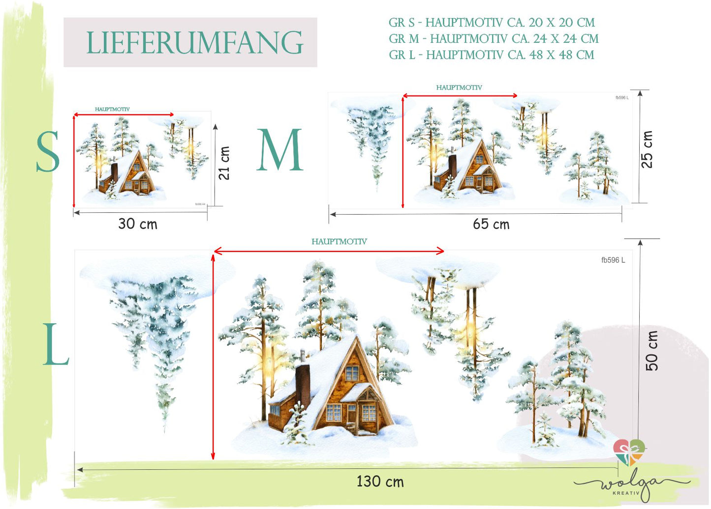 Fenstersticker Winter Chalet B-Ware 50%