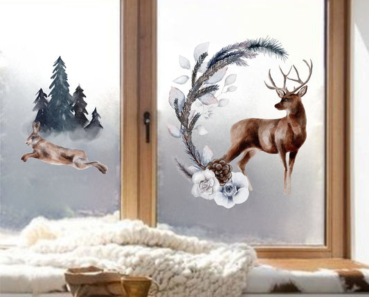 fensterbild fenstersticker fensterdeko winter weihnachten advent wolga-kreativ