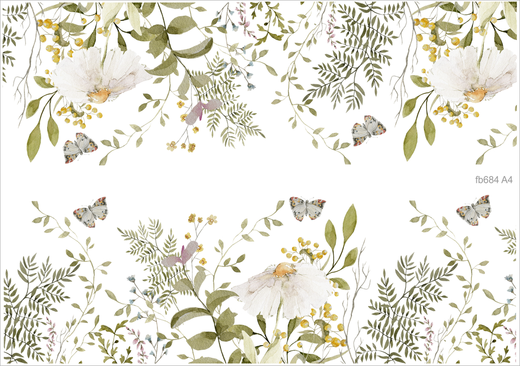 Fensterdeko Bild Wiesenblumen