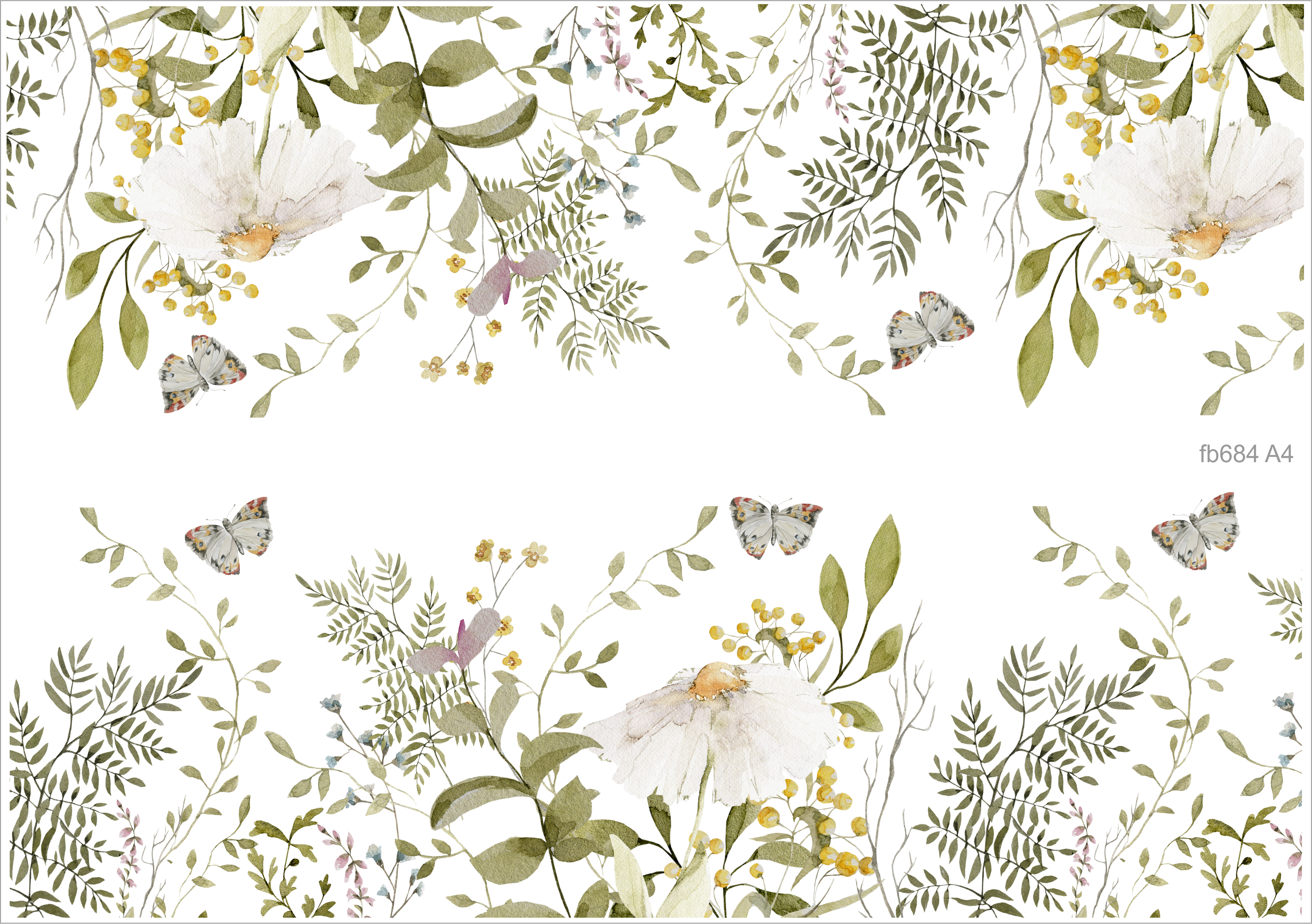 Fensterdeko Bild Wiesenblumen
