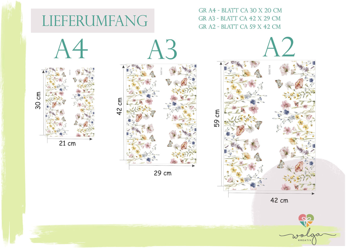 Fensterbild bunte Blumenwiese