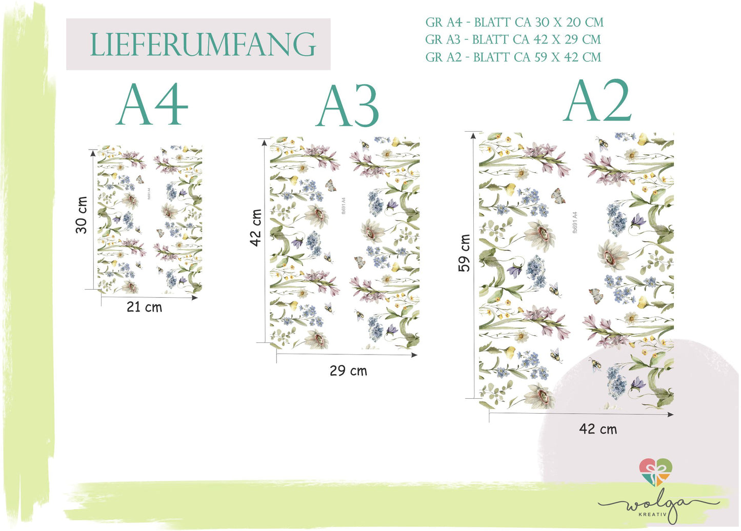 Fenstersticker Wiesenblumen