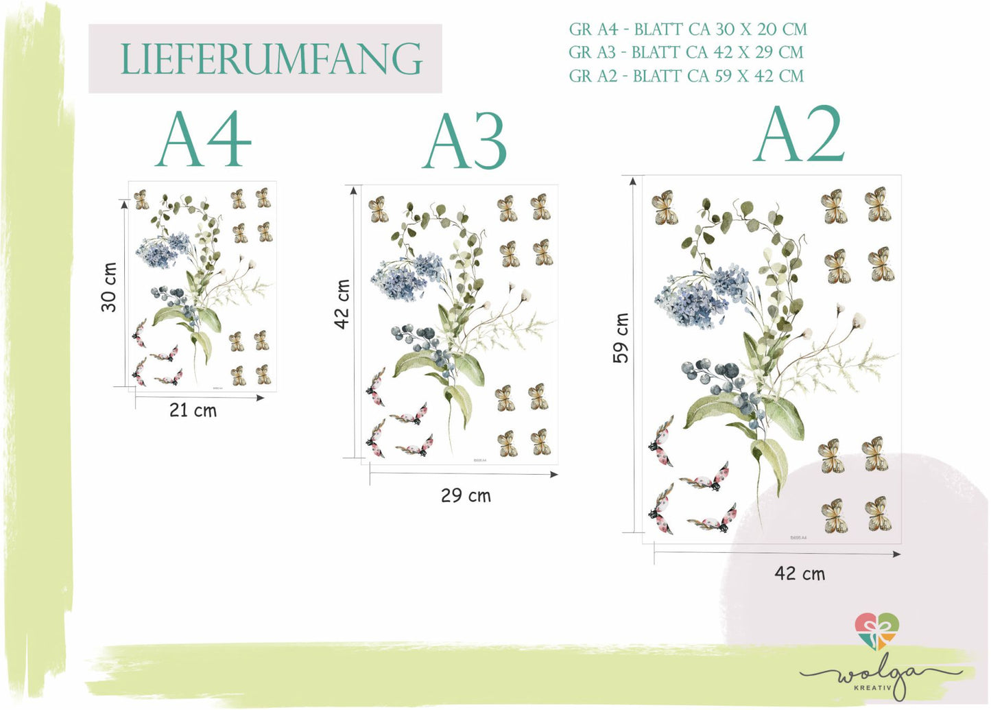 Fensteraufkleber Wiesenblumen Erdbeeren